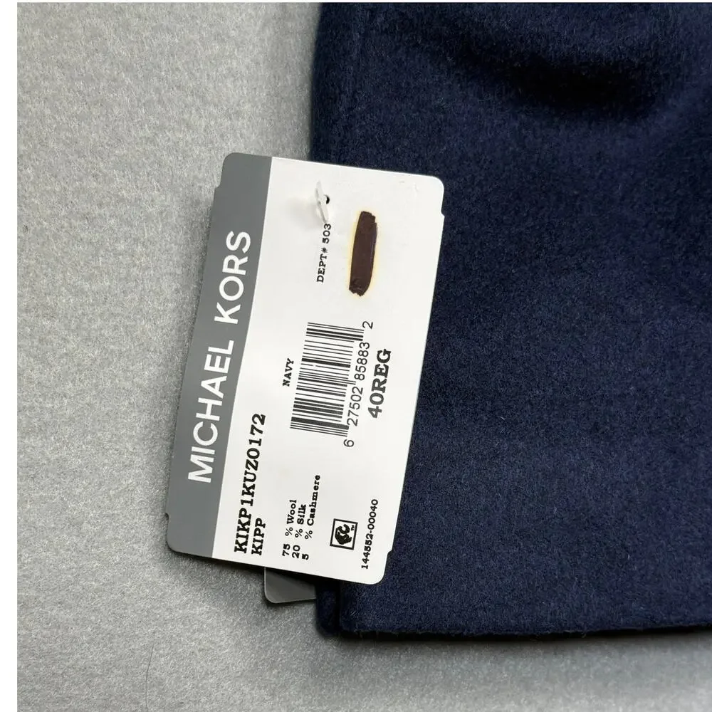 Michael Kors Men's Wool Cashmere Blend Lux Classic-Fit Sport Coat Navy 40R $395